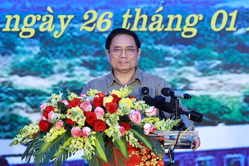Thủ tướng Chính phủ Phạm Minh Chính dự Lễ ra quân dự án nâng cấp tuyến đường sắt Nha Trang - TP Hồ Chí Minh